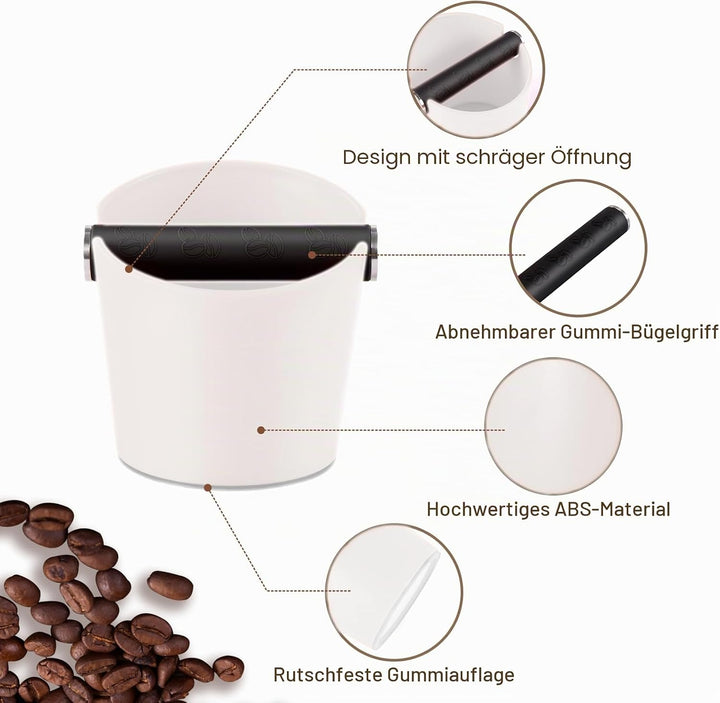 Abklopfbehälter für Siebträger Espresso Abklopfbehälter Kaffeesatz Abschlagbox Knock Box Stossdämpfe