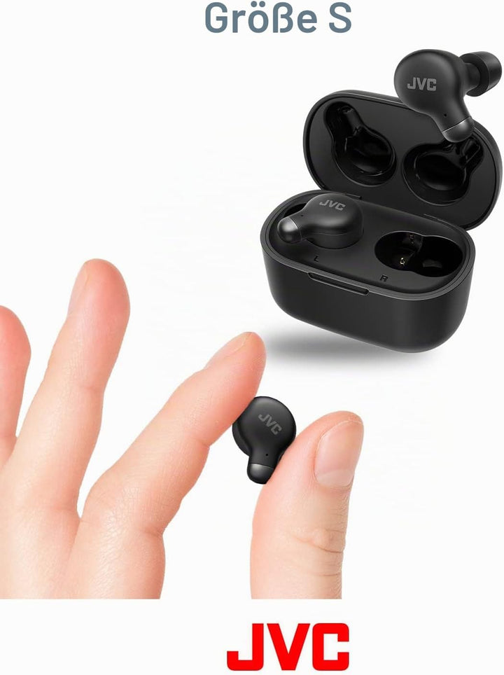 JVC HA-Z250T-B True Wireless Kopfhörer mit aktiver Geräuschunterdrückung, weiche & komfortable Memor
