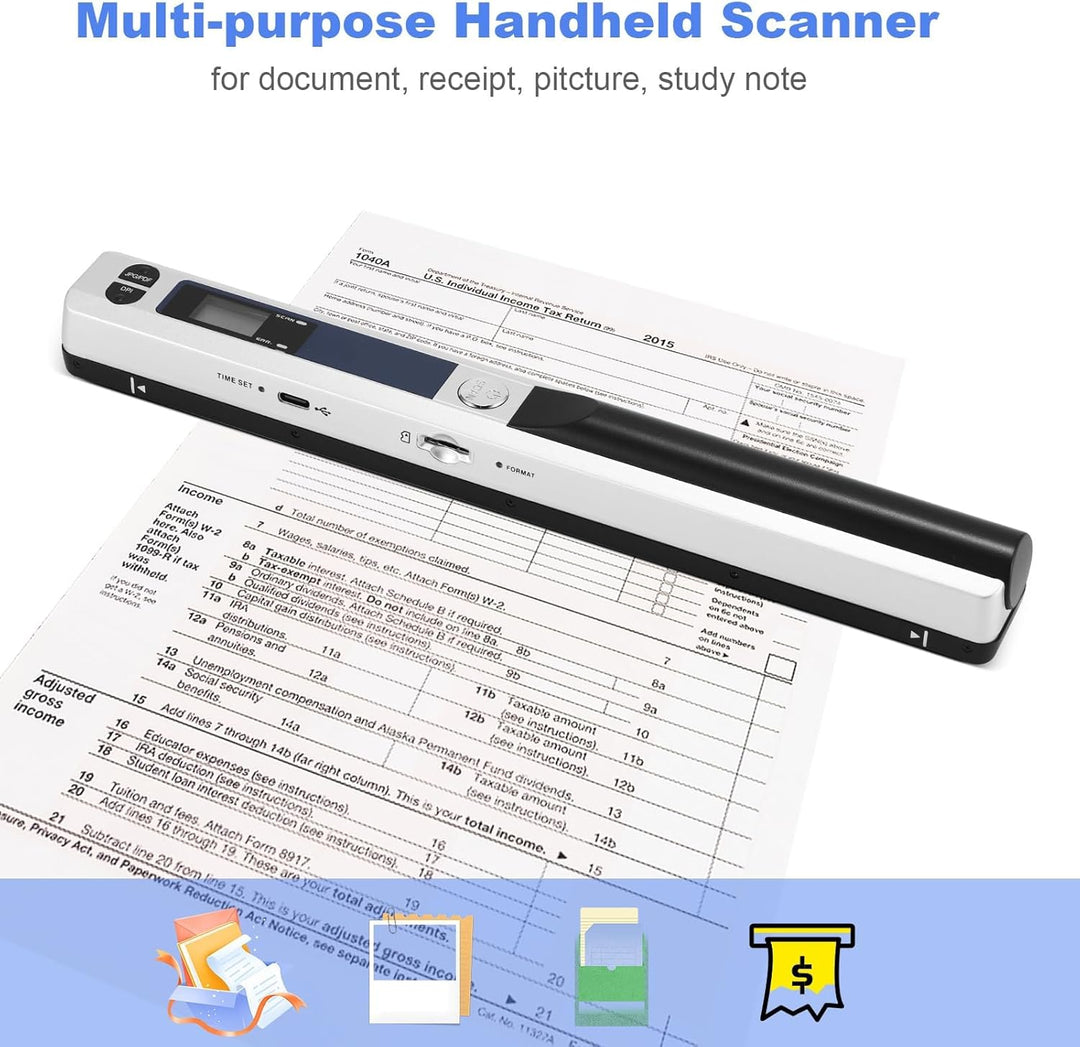 Tragbarer Dokumentenscanner, Mini-Fotoscanner, 900 DPI, Farbscanner, A4, hohe Geschwindigkeit, tragb