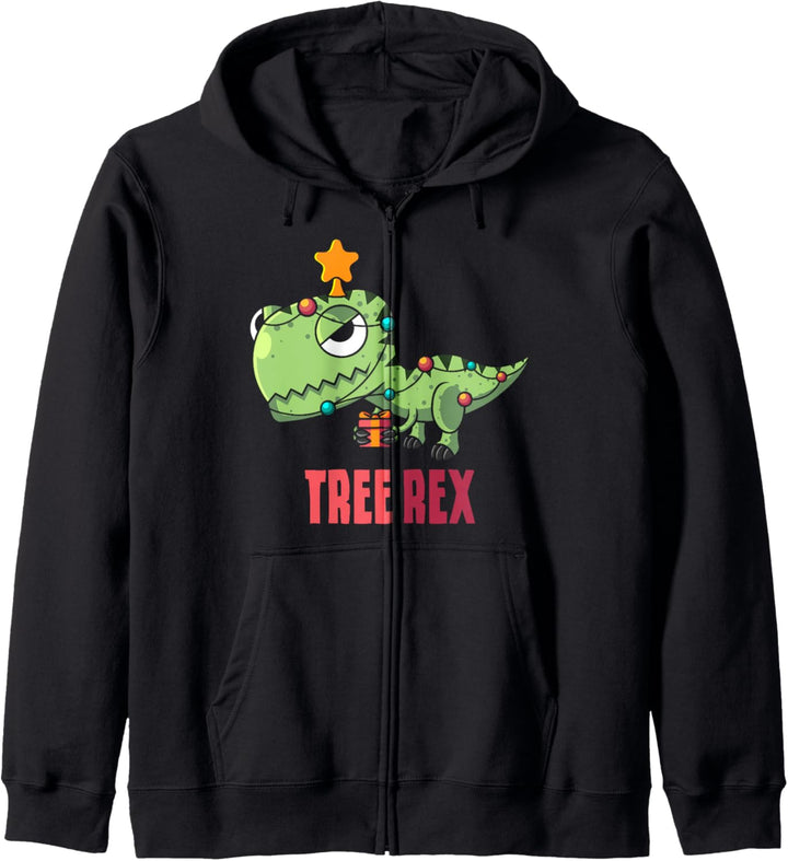 Ugly Christmas Sweater Dino TREX Weihnachten Papa Kapuzenjacke