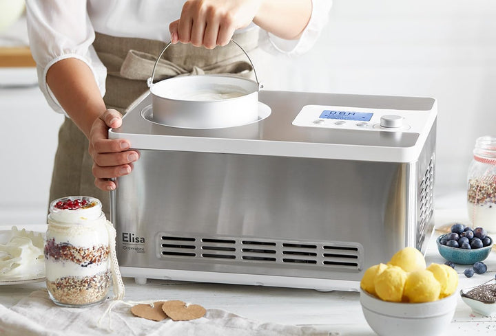 SPRINGLANE Edelstahl Eisbehälter für Eismaschine, Zusatzbehälter für Elisa