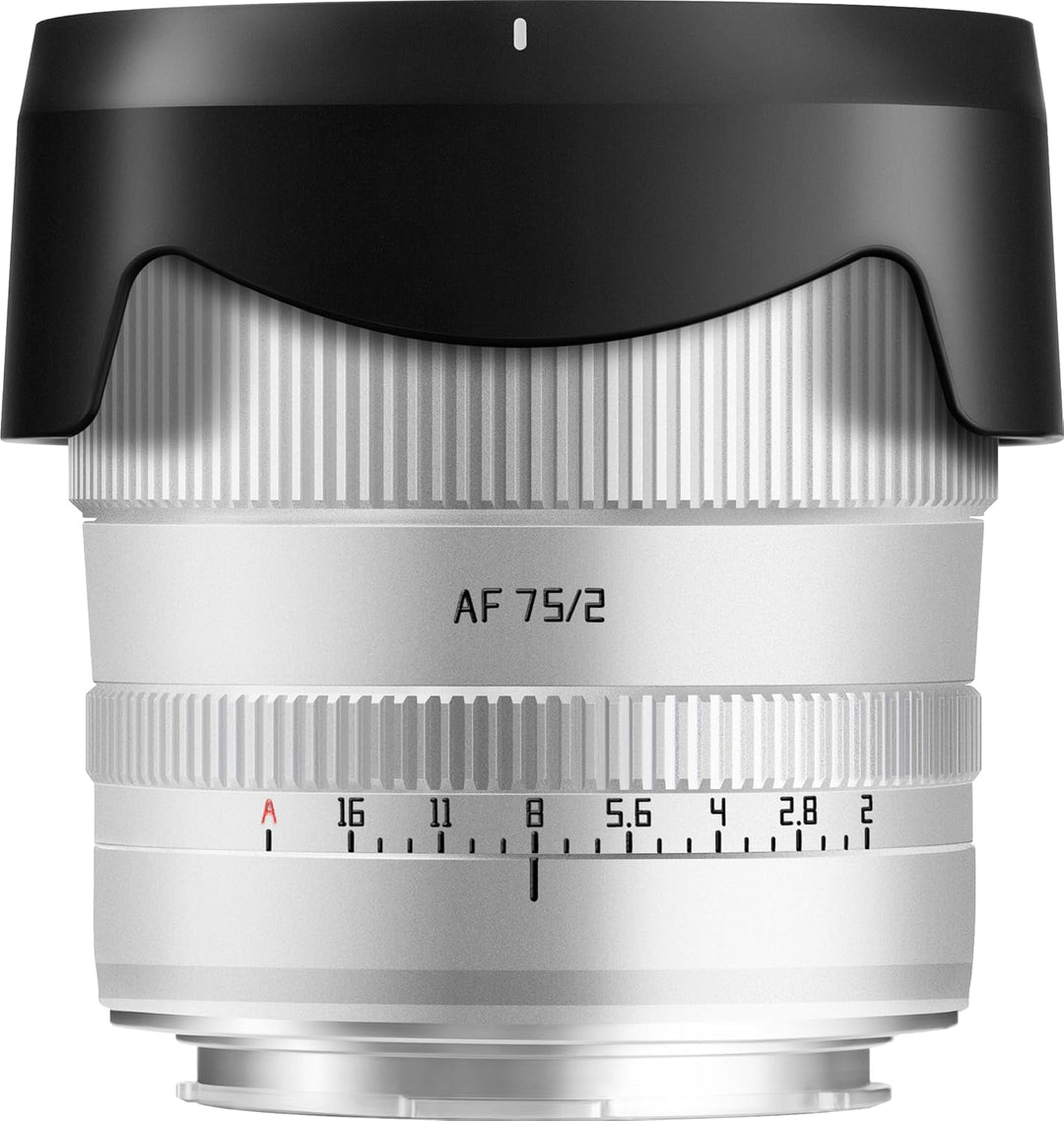 TTARTISAN AF 75mm F2 Vollformat Objektiv L Mount, STM Autofokus Grosse Blende mit Geklicktem Blenden