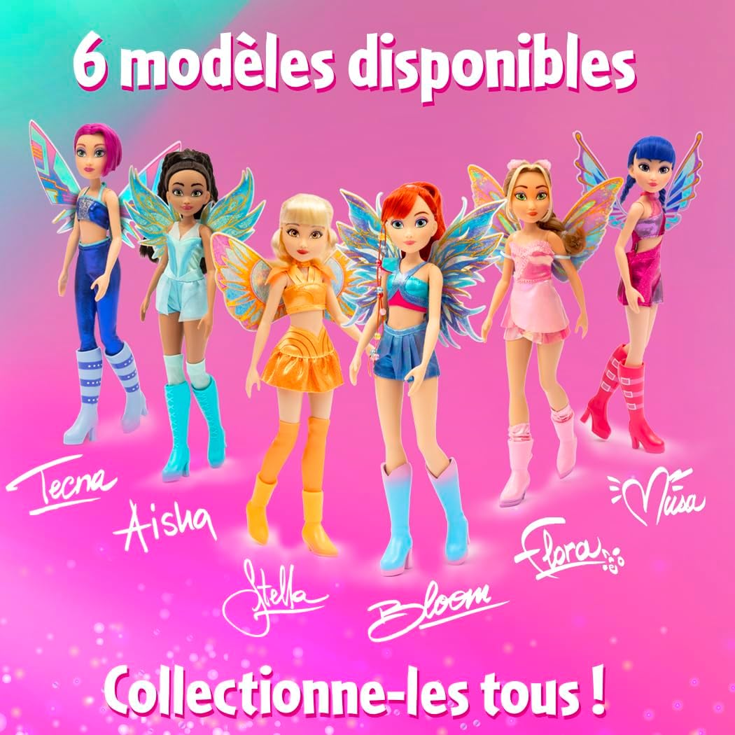 Winx Club Fairy Doll – Bloom with Glitter Wings & Articulated Joints – Magical Transformation Outfit