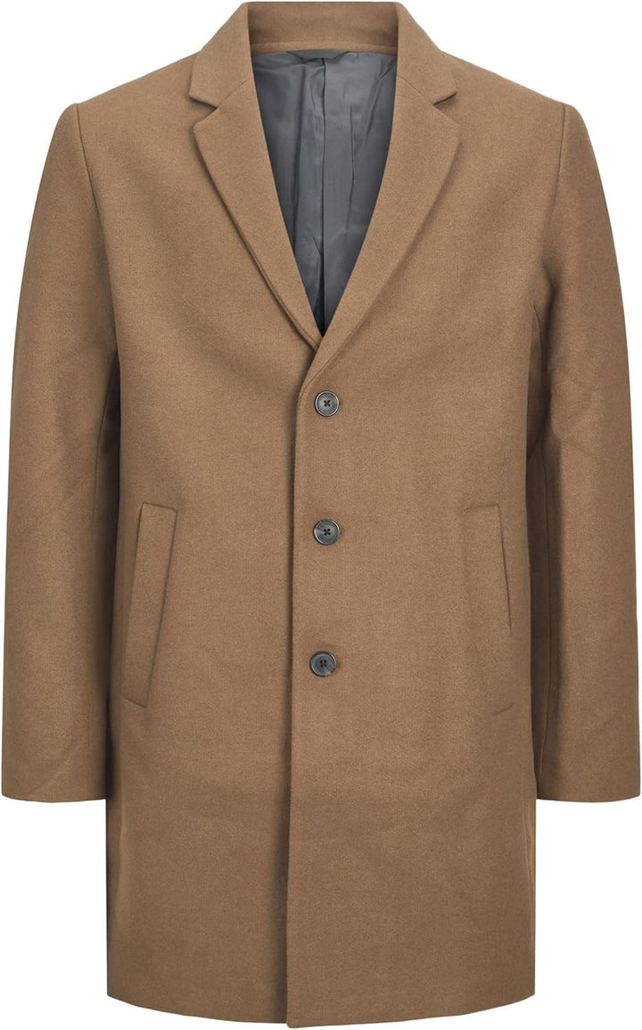 JACK & JONES Herren Jjemorrison Wool Coat Sn Wollmantel L Khaki, L Khaki