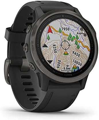 Garmin GPS-Uhr mit Pulsmesser Fenix 6S Saphir