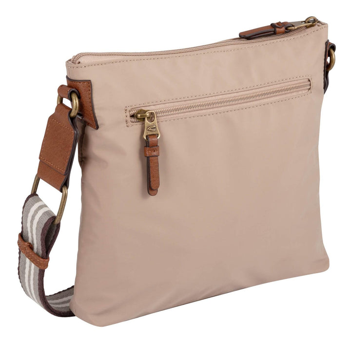 camel active Bari Damen Umhängetasche Crossbody Bag Gross Beige 000101, Beige 000101