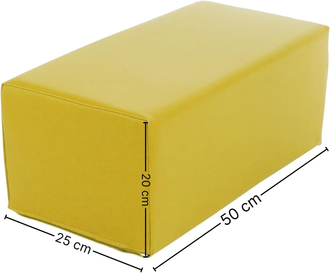 Stufen-Lagerungskissen 50 x 25 x 20cm aus qualitativem Ether-Schaum mit Kunstlederbezug, verstecktem