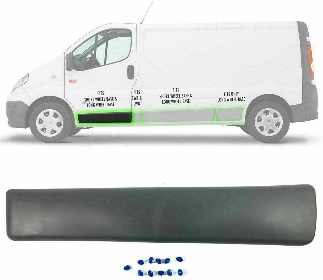 MKAREPART Linke Seite Vordertür untere Zierleiste Blende kompatibel mit Vivaro Trafic MK2 Primaster