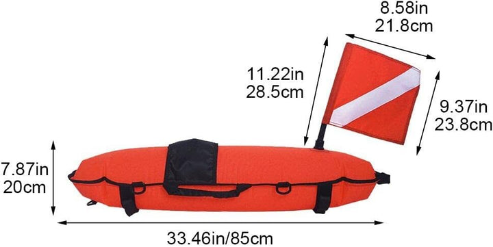 Fopytu Aufblasbare Diving Safety Oberflächenmarker Boje, Hohe Sichtssignalschwimmer Tauchflaggen Für