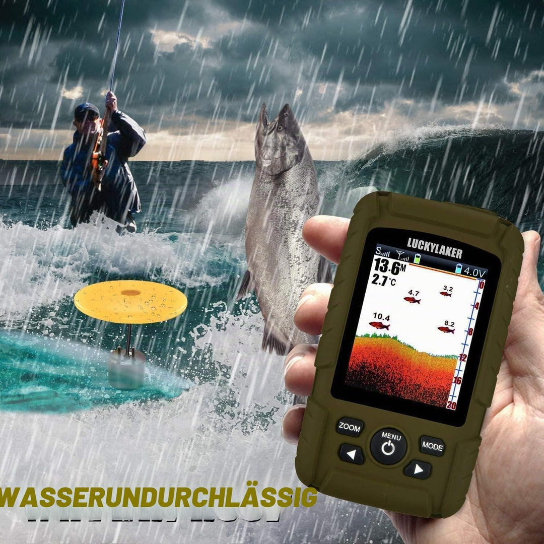 LUCKY Wasserdicht Angeln Fisch Finder Tragbarer Fischfinder Sonar LCD Tiefe Angeln Echolot Boot Sona