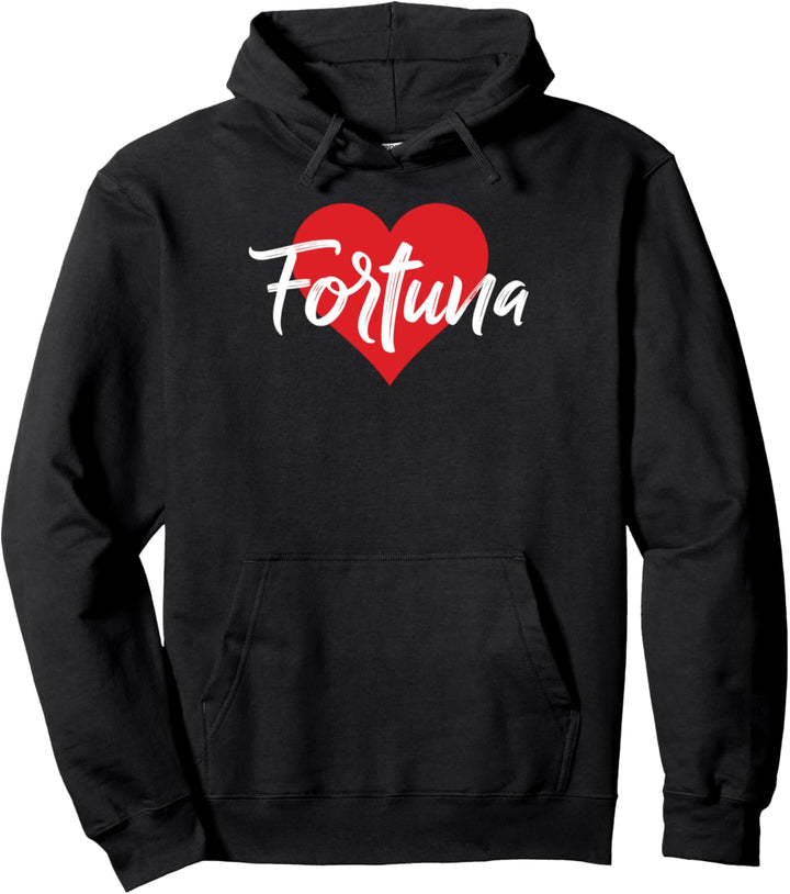 T-Shirt mit Aufschrift "I Love Fortuna", mit Herz Pullover Hoodie