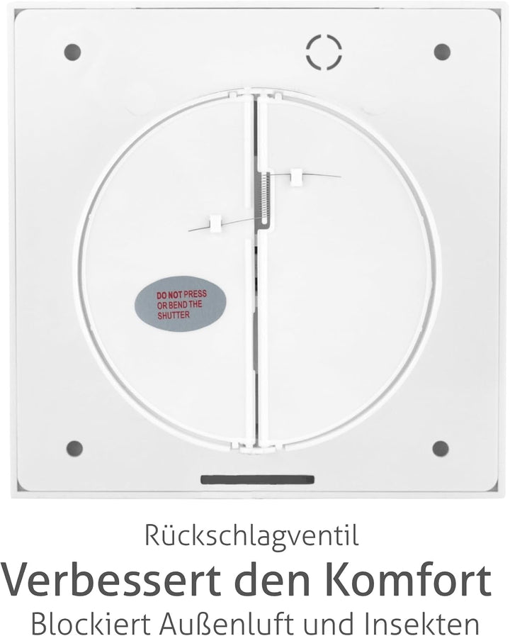 Turbionaire Arte 100 SC Bad Ventilator 100mm Verchromt für die Evakuierung Standard für Bad, Küche,