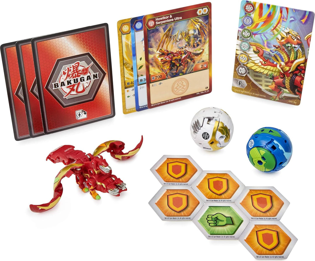 BAKUGAN Starter Pack mit 3 Armored Alliance (1 Ultra & 2 Basic Balls) inkl. Fusions-Charakteren, unt