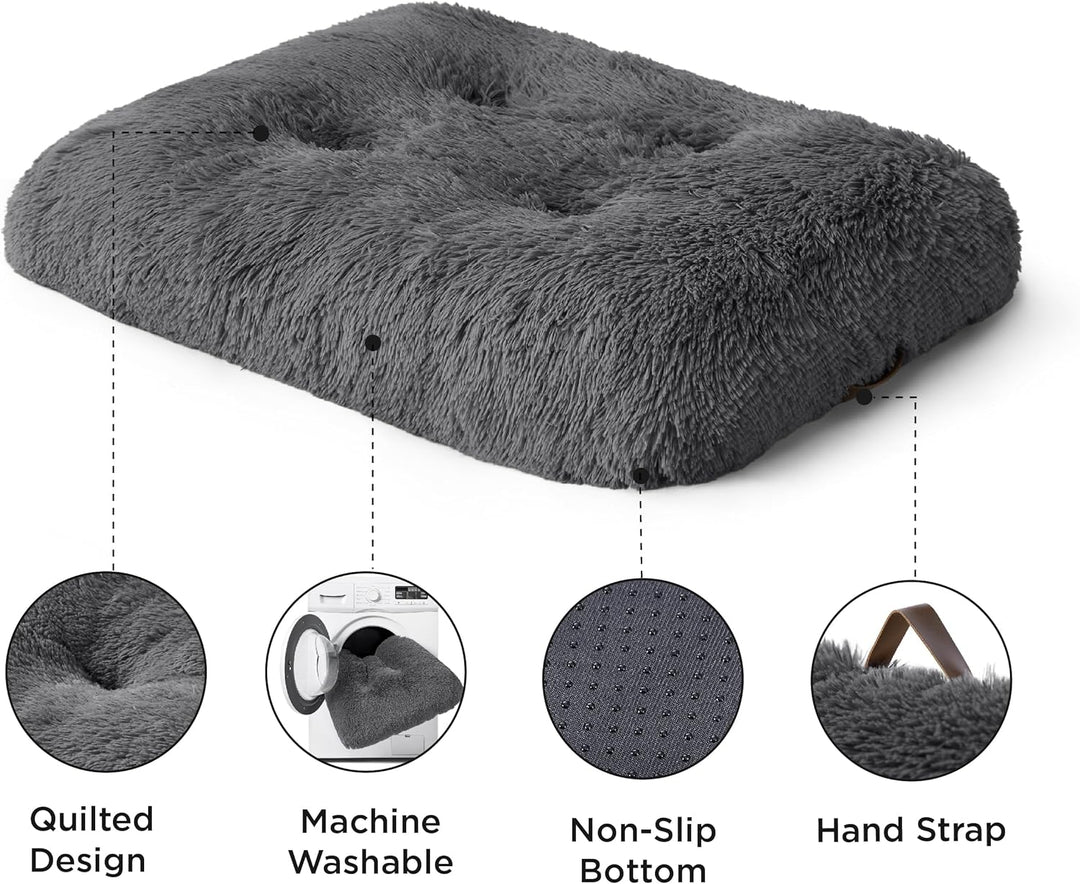 BEDSURE Flauschiges Hundebett Grosse Hunde - 89x58x8 cm Hundebett waschbar für grosse Hunde, rutschf