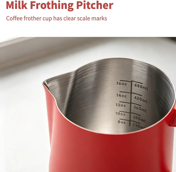 480 Ml Milchaufschäumbecher, Kleiner Milchaufschäumkrug, Milchdampfer, Milchaufschäumbecher Mit Edel