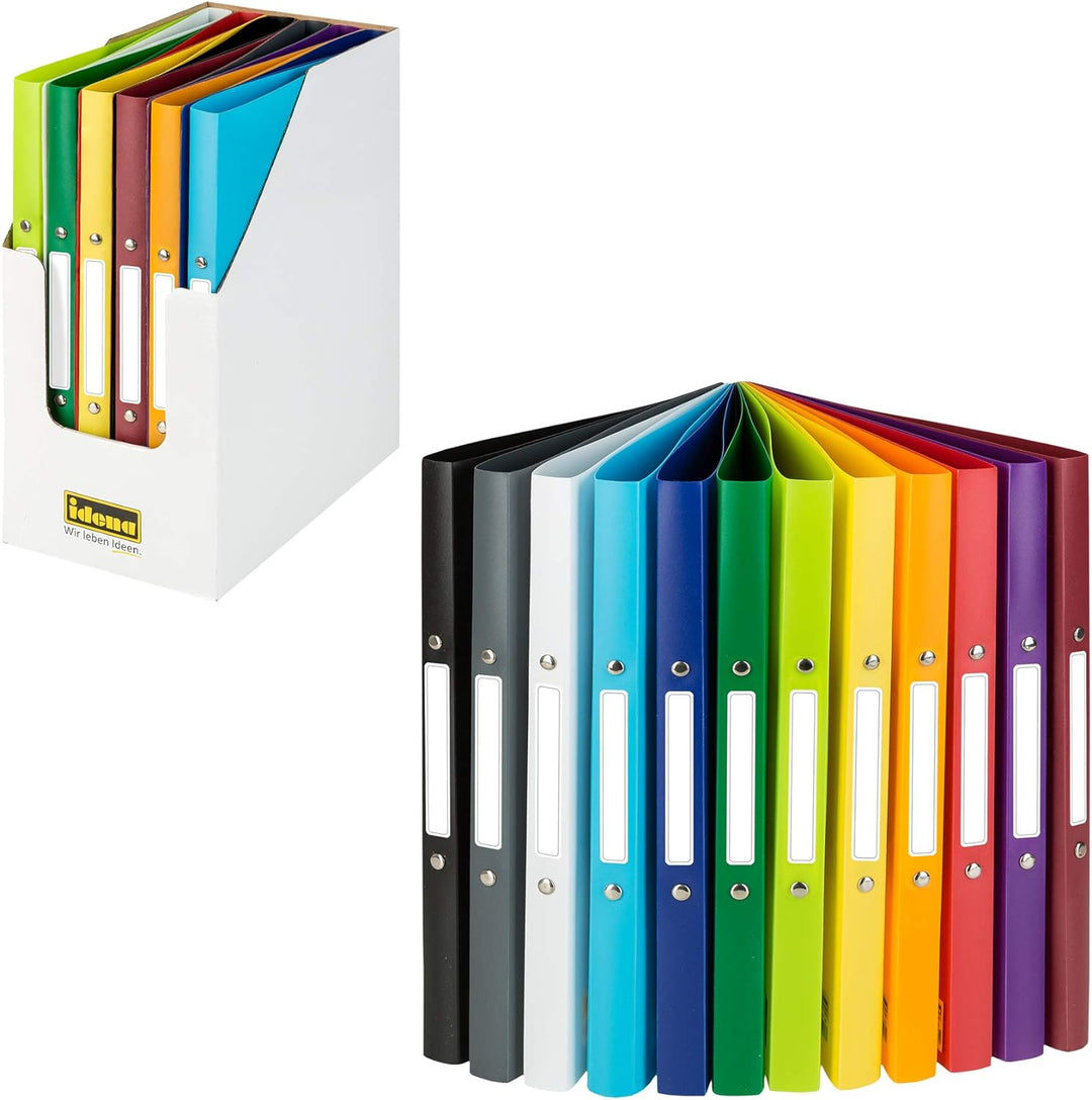 Landre Collegeblock A4, kariert und liniert, mit Rand, 80 Blatt, schwarz, 10 Stück &amp; Idena 10426 - R
