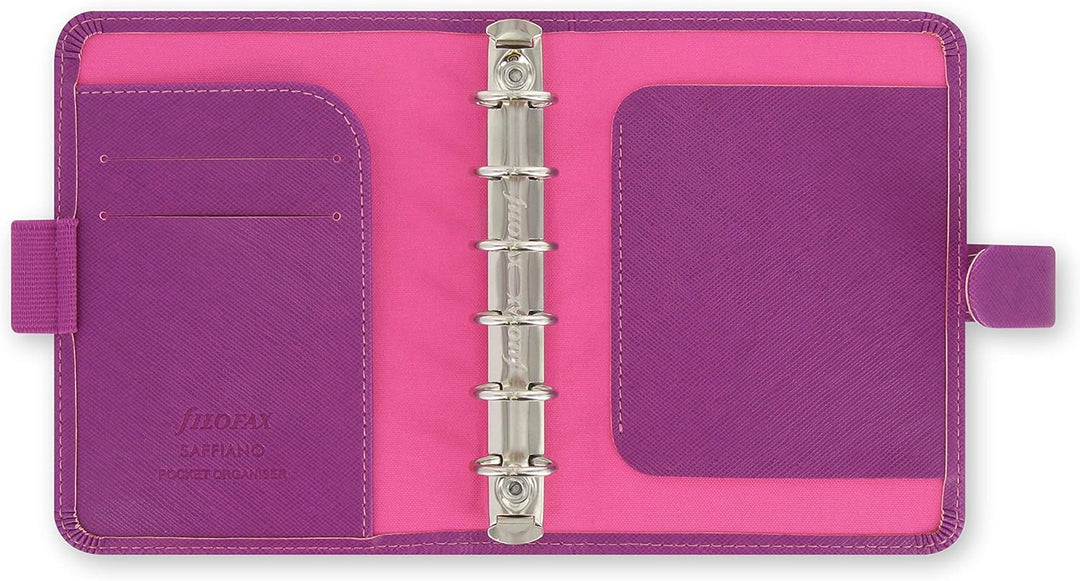 Filofax Saffiano Pocket Organizer – Raspberry, 2.5 x 14.5 x 11.5 Einzelbett, Einzelbett