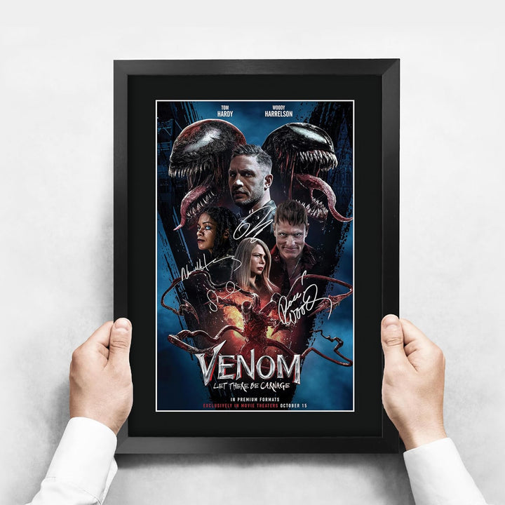HWC Trading FR A3 Venom 2 Tom Hardy Geschenke Geduckter Poster Signiertes Autogramm Foto für Fans vo