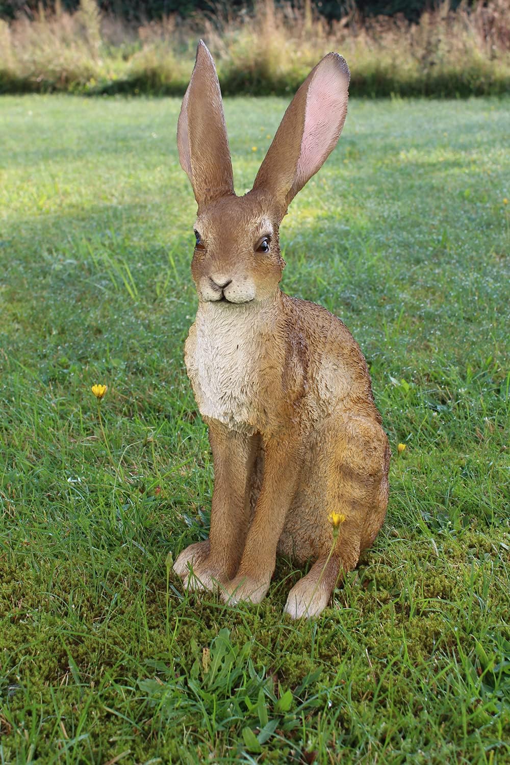 Arnusa Tierfigur Feldhase lebensgross 51cm Gartenfigur Hase Rammler Gartendekoration