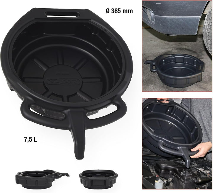 KS Tools 150.9359 Ölauffangwanne 7,5 Liter, Ø 385 mm