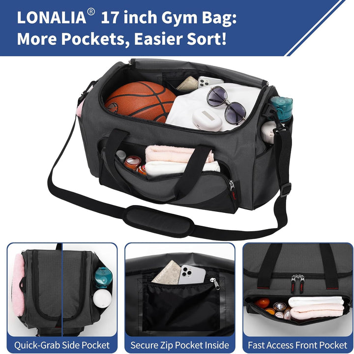 30L Kleine Sporttasche Reisetasche - 43x26x26cm Handgepäck Weekender Gym Tasche für Sport Training U