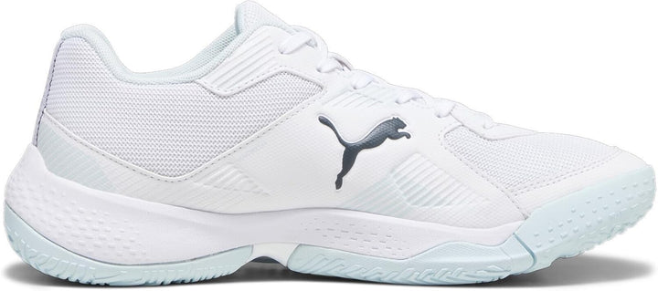 PUMA Unisex Solarflash Ii Indoor Court Shoe 38.5 EU Puma White Nitro Blue Shadow Gray, 38.5 EU Puma