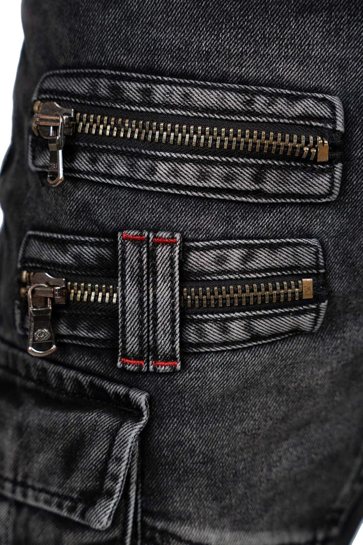 Cipo & Baxx Herren Jeans im Bikerstyle – Regular Fit oder Slim Fit | Stone Washed Denim mit Ziernäht