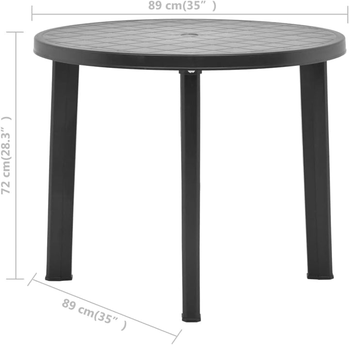 vidaXL Gartentisch Witterungsbeständig Terrassentisch Balkontisch Esstisch Bistrotisch Tisch Kunstst