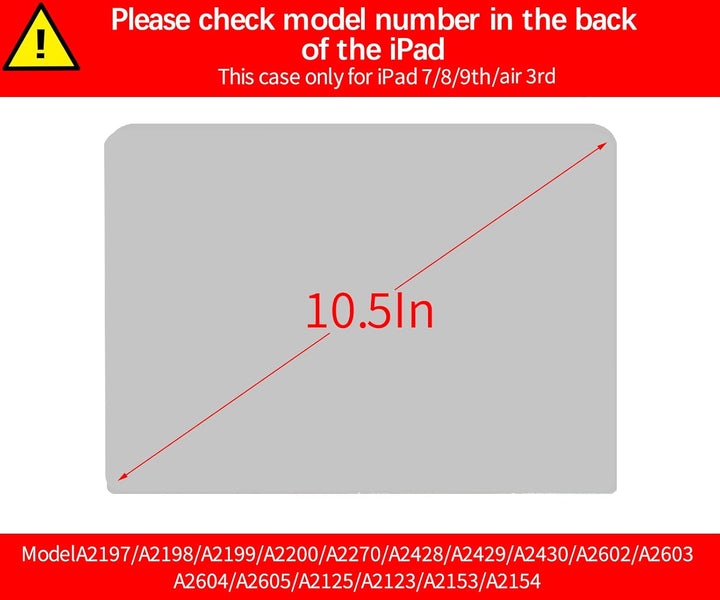 Berkin Arts iPad 7/8/9. Generation Hülle/iPad Air 3. Generation Hülle (10.5 Zoll) 2019/2020/2021 Mod