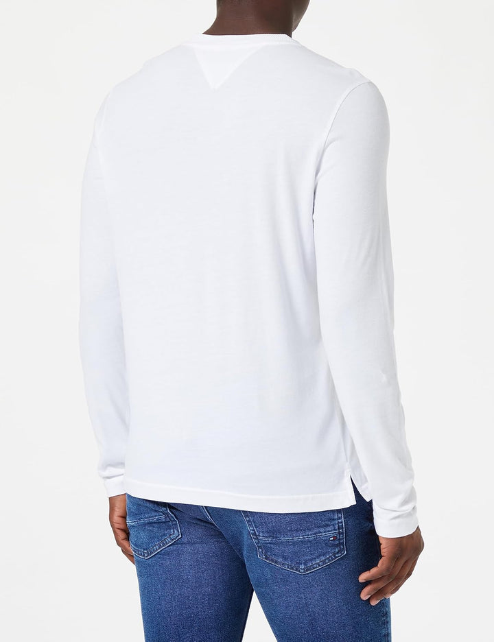 Tommy Hilfiger Herren Henley Ls Tee L/S T-Shirts XL Weiss, XL Weiss