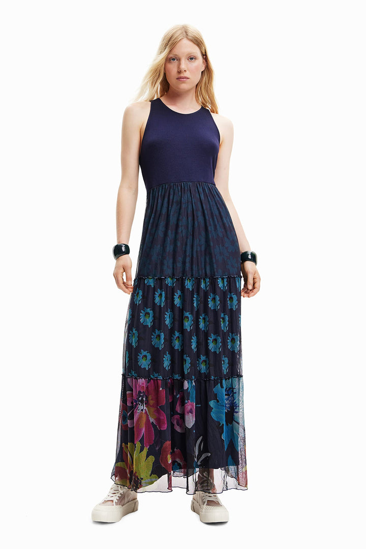 Desigual Damen Dress XS Blau, XS Blau