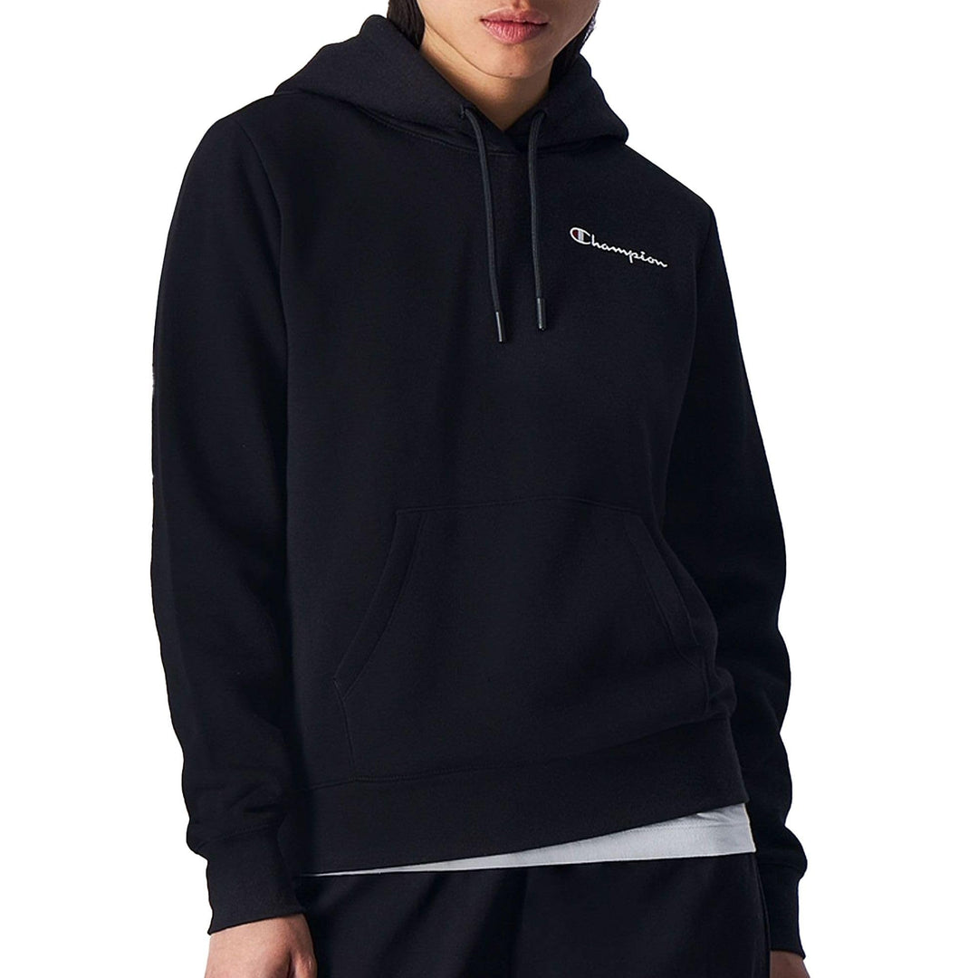 Champion Damen Legacy American Classics W-Script Logo Light Powerblend Fleece Kapuzenpullover S Schw