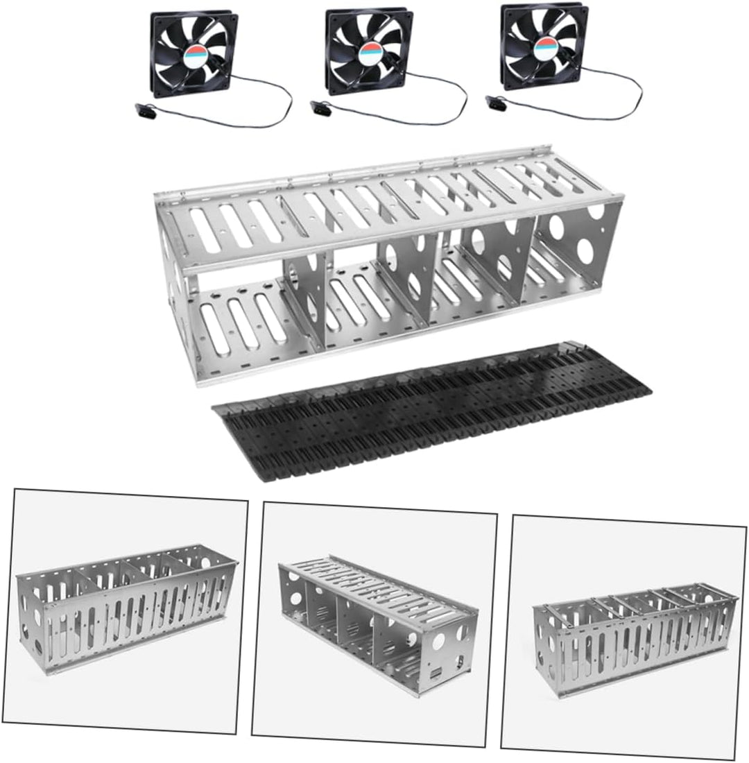 jojofuny Festplattenmontagesatz 3 5-zoll-halterung 3 12-cm-lüfter Einfache Installation Robustes Pra