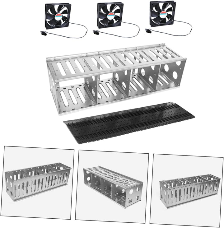 jojofuny Festplattenmontagesatz 3 5-zoll-halterung 3 12-cm-lüfter Einfache Installation Robustes Pra