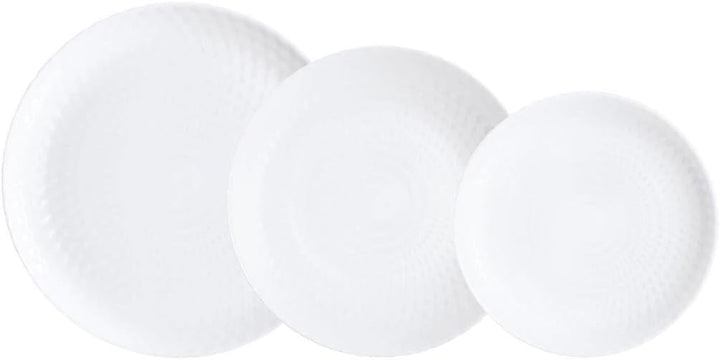Luminarc Pampille Weiss Opal Geschirr 18 Stück - 6 Personen Weiss