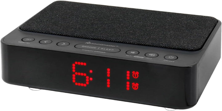 Soundmaster UR124SW Radiowecker mit kabelloser Ladestation, Wireless Charger iPhone/Samsung Galaxy,L