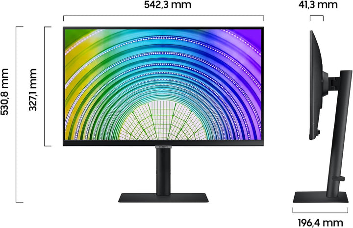 Samsung ViewFinity S6 Business Monitor, 24 Zoll, IPS-Panel, 2.560 x 1.440 Pixel, Freesync, Bildwiede
