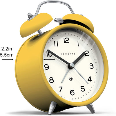 NEWGATE ® Charlie Bell Echo Alarm – Kleiner moderner Nachttischwecker – Schlafzimmerzubehör – Wecker