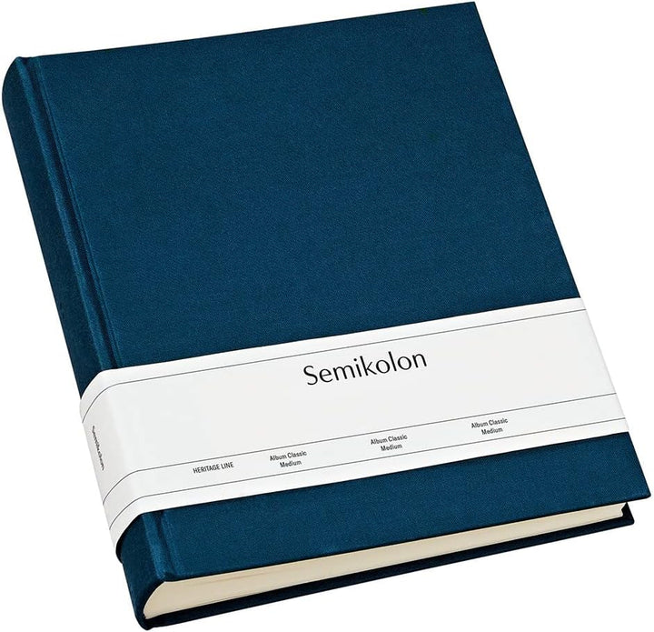 Semikolon 351004 Foto-Album Classic Medium - 21,6 x 25,5 cm - 80 Seiten cremefarben, für 160 Fotos -