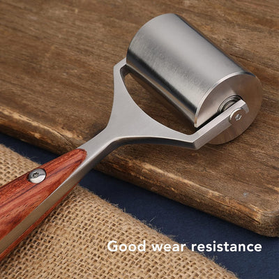 Leder Andruckrolle Leder Roller Werkzeug Andrückwalze Handdruck Roller mit Holzgriff für Schweisswer