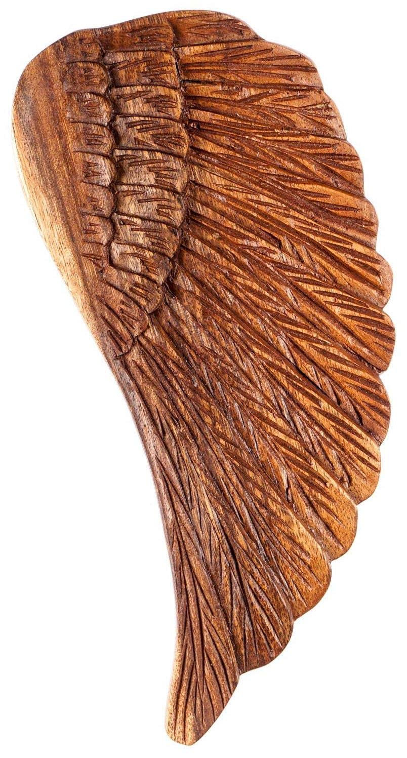 Windalf Celtic Wandbild Holzornament Arian 26 cm Engelsflügel Bohemian Dekor Wandrelief Handarbeit a
