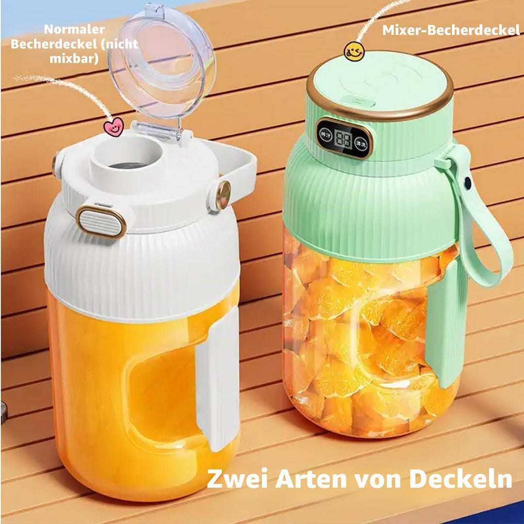 Fruchtsaftmaschine, Ice Cream-Maschine mit 1,2-Liter-Mischbehälter, eingebauter Batterie-Mixer mit 1