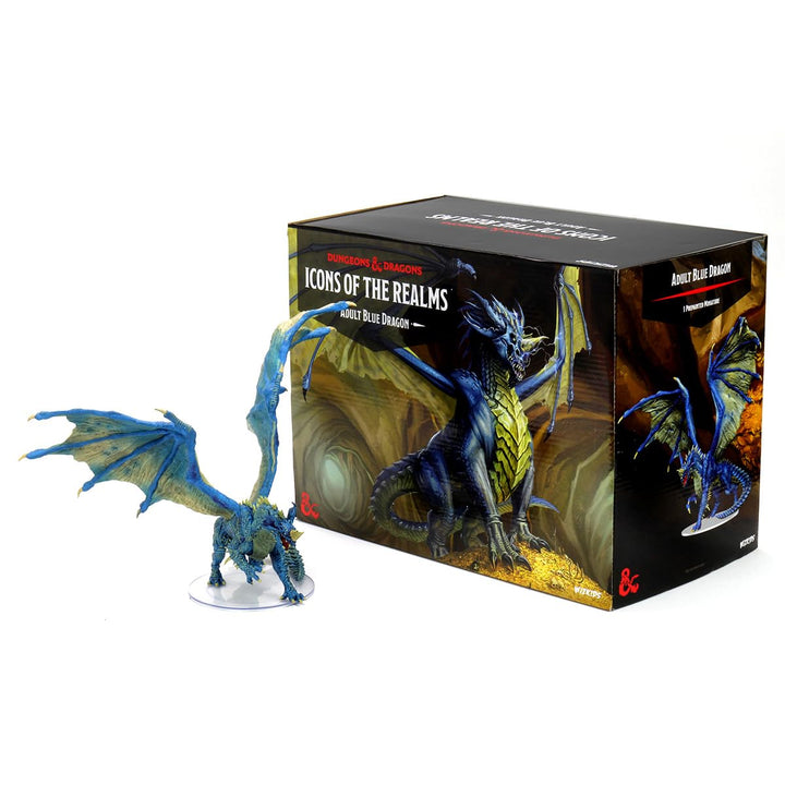 WizKids D&D Icons of The Realms: Blauer Drache für Erwachsene Figur | DnD Miniaturen Blau für Erwach