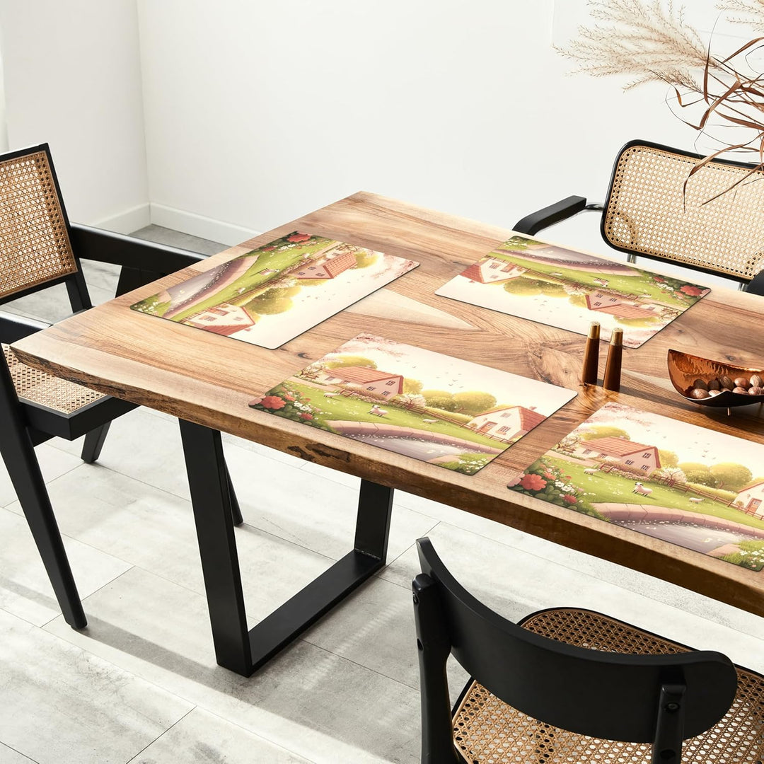 KitchenYeah© Platzsets Abwaschbar 6-Teilig 45x30 cm Tischsets Platzdeckchen Platzset Unterlage Tisch