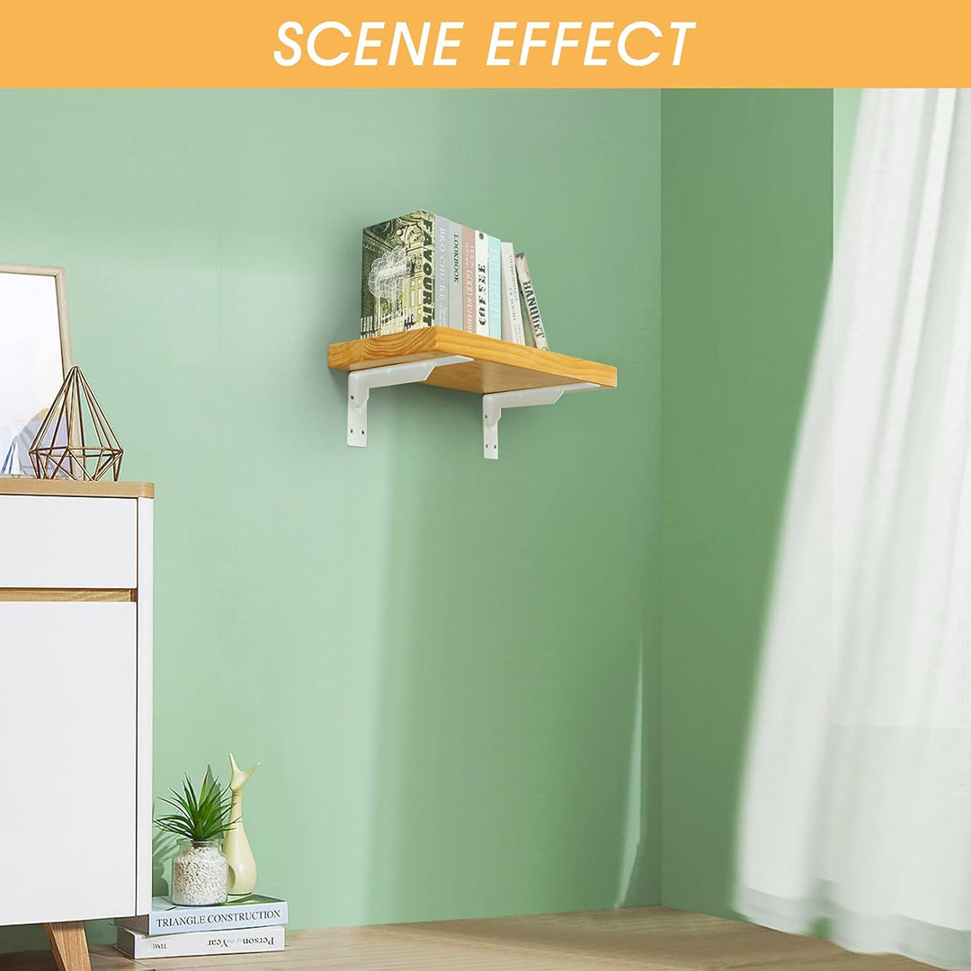 Ihomepark Schwarze Regalhalterung, breiter Eckwinkel Schwerlastträger Tragkraft 150 kg Wandhalterung