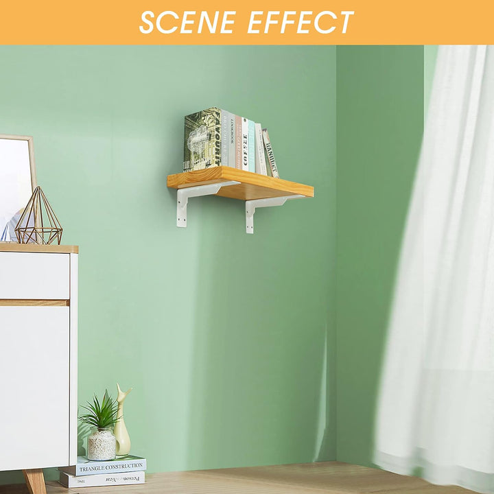 Ihomepark Schwarze Regalhalterung, breiter Eckwinkel Schwerlastträger Tragkraft 150 kg Wandhalterung