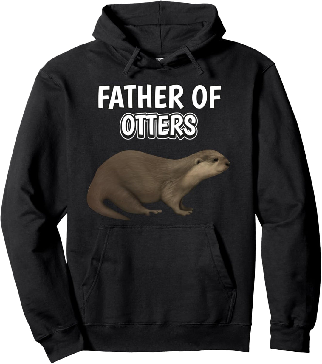 Herren Jungen Father Of Otters Papa Vatertag Otter Pullover Hoodie