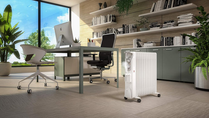 Olimpia Splendid 99298 Caldorad Humi 13 Ölradiator 2500 W mit Luftbefeuchter und Timer, Kunststoff 2