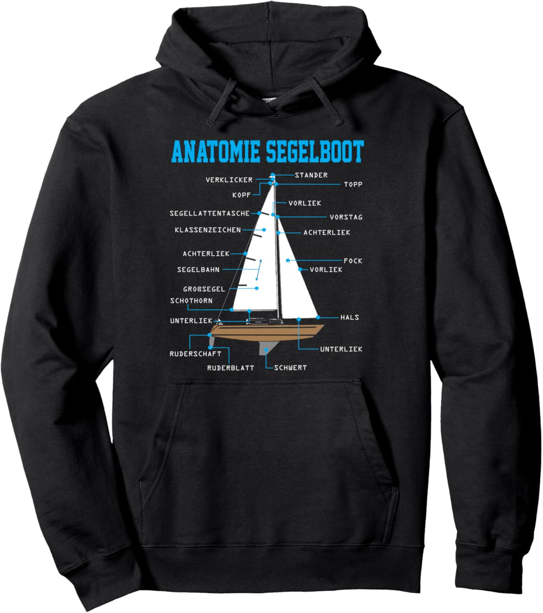 Anatomie Segelboot Segeln Skipper Segler Pullover Hoodie