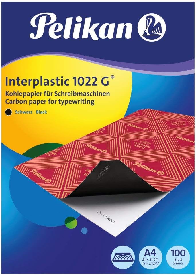 Pelikan 404400 Kohlepapier interplastic 1022G, schwarz, A4, 100 Blatt